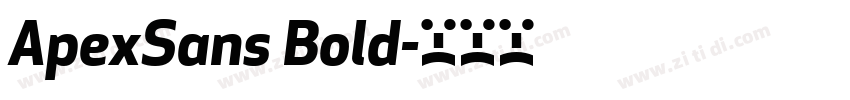 ApexSans Bold字体转换